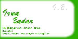 irma badar business card